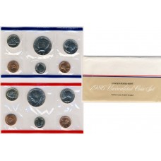 United States Mint UNC coinset 1986 P and D